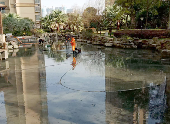 文水景观池淤泥清理